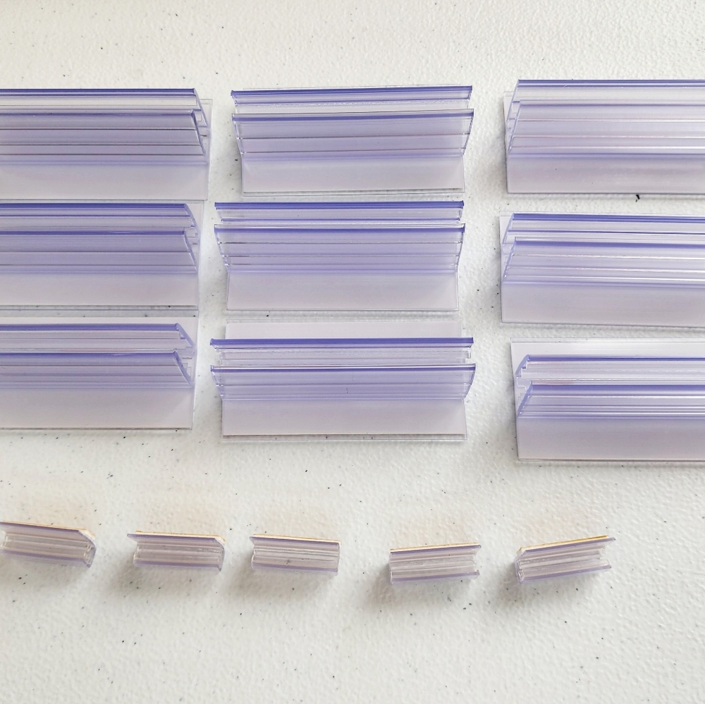 Lenink 14Pcs Clear Adhesive Sneeze GuardHolder